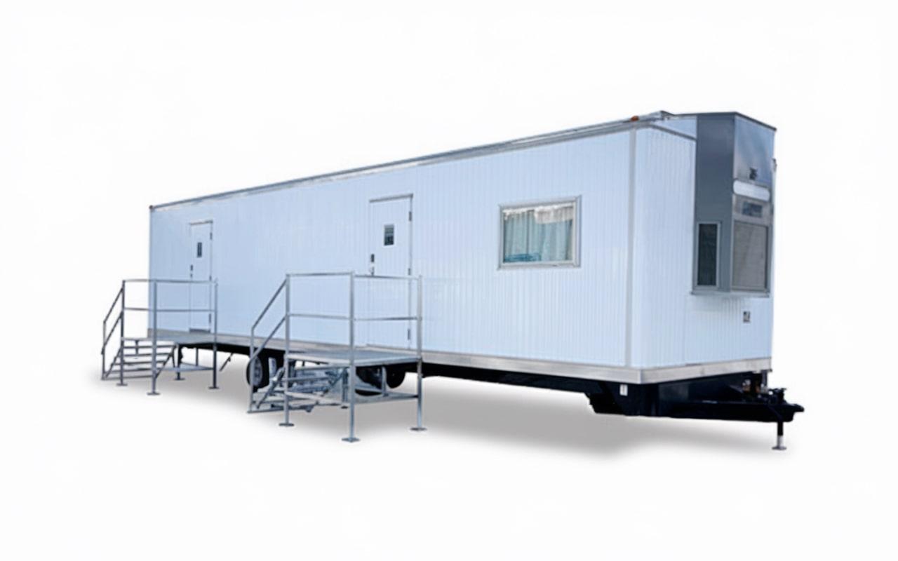 office trailers can include amenities such as heating, air conditioning, lighting, and furniture